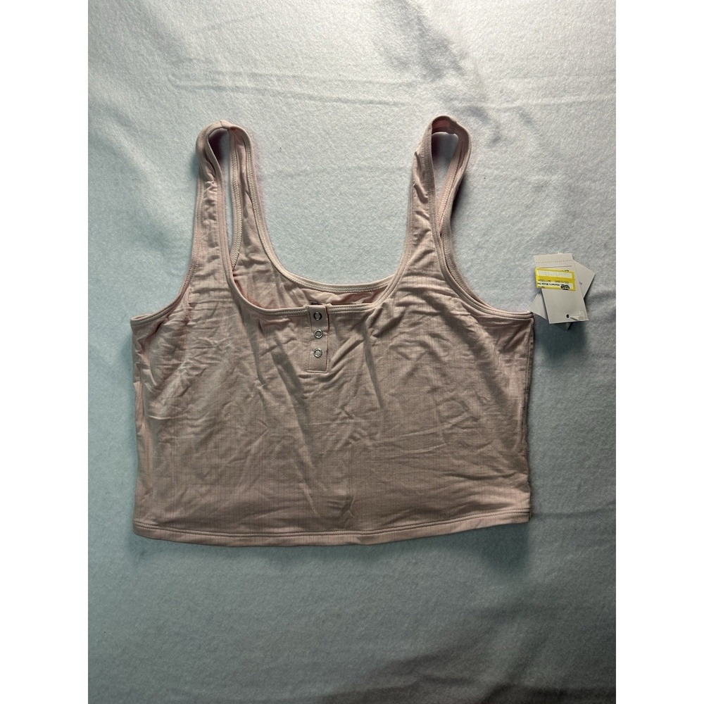 Auden Women's Size Medium Cropped Tank Top Pink